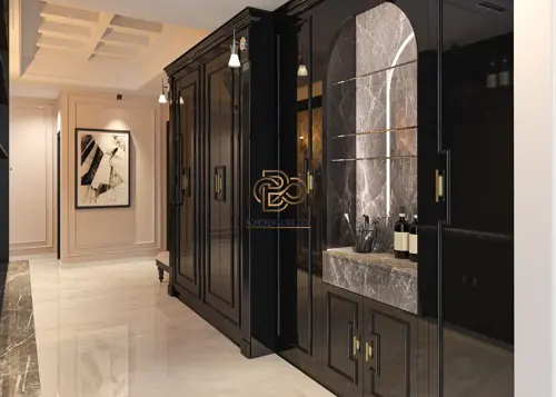 کابینت MDF مات و طرح چوب