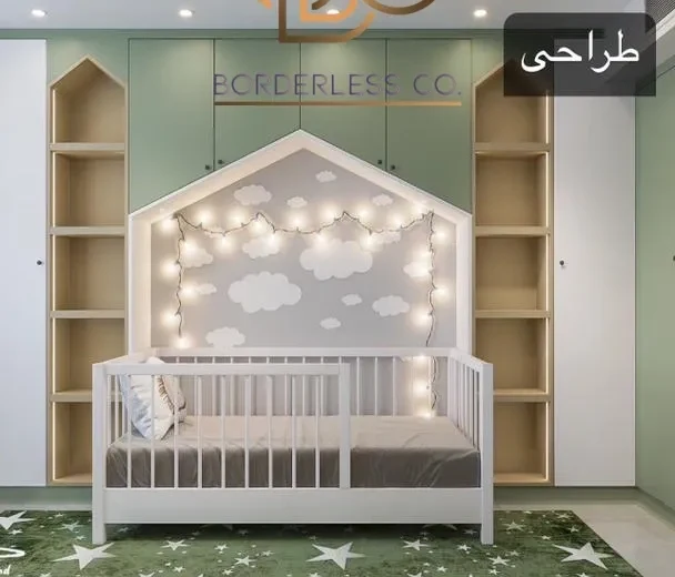 رندر سه‌بعدی همان اتاق کودک پیش از اجرا